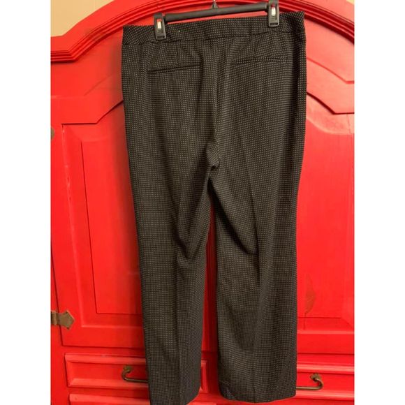 Chico's 2R Large 12 Black White Polka Dots Wide Leg Trouser Pants Worn One Time - Picture 2 of 4